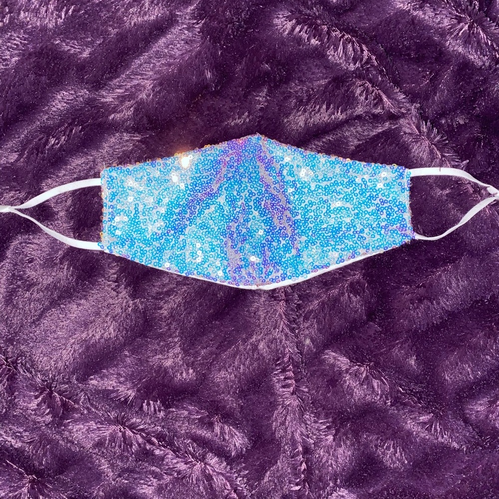 Sequin Face Mask - Iridescent